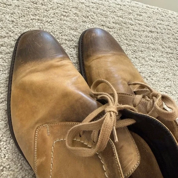 DOUCAL'S‎ ITALY Leather Desert Boots Tan Brown Lace Up Chukka Ankle Men 10.5 - Picture 10 of 11